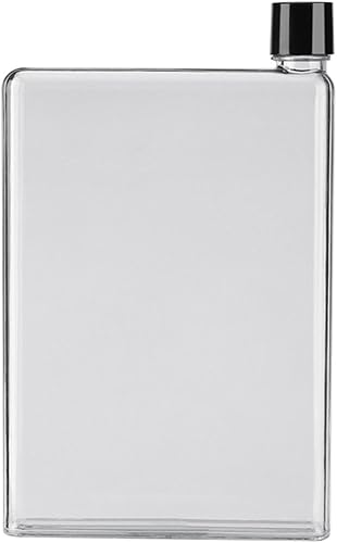 Tyenaza Bouteille d'eau plate, bouteille d'eau fine pour sac à main, anti-fuite, sac à main, gourde pocket pour sports de plein air, fitness, camping, randonnée, cyclisme, 350 ml, blanc - Nail Gallerys