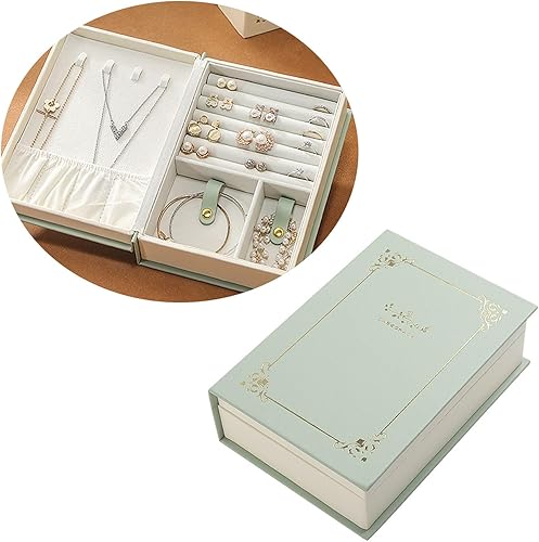 Hattba Boîte de rangement pour bijoux en cuir synthétique et velours - Nail Gallerys