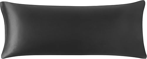 PiccoCasa Taie d'oreiller en satin pour cheveux et peau, housse de coussin longue en satin de soie lisse et doux avec fermeture éclair, blanc, 1,8 m - Nail Gallerys