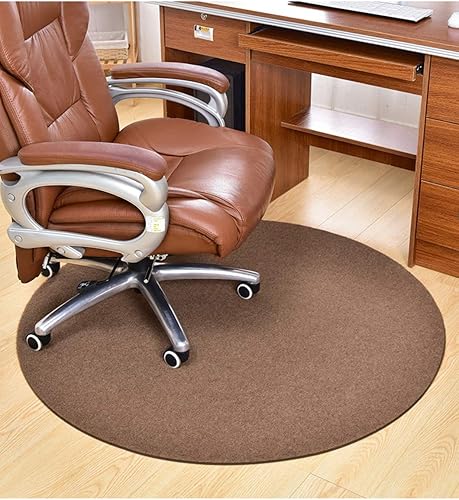 GGoty Tapis de sol rond antidérapant pour chaise à roulettes, bureau, salon, bureau (70 cm de diamètre), marron - Nail Gallerys