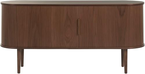 Miliboo Buffet Vintage en Bois foncé Noyer 2 Portes coulissantes L160 cm Epic - Nail Gallerys