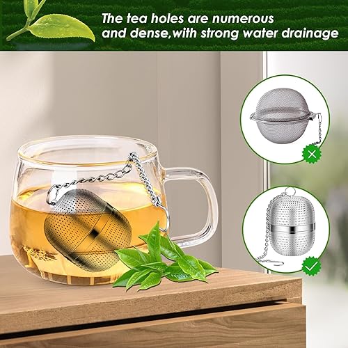 Filtre à thé, Passoire à thé en acier inoxydable, Boule à épices, Filtre à épices, boule à thé avec chaîne, Pour tasse à thé en vrac, Pour la plupart des tasses - Nail Gallerys