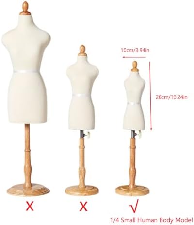 Zerodis Forme de Robe FéMinine Pinnable Mannequin Corps Torse Professionnel en Bois de HêTre Forme de Robe de Couture avec Base en Bois pour Affichage de Robe de VêTements - Nail Gallerys
