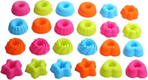 Lot de 30 moules en silicone anti-adhésif pour cupcakes, donuts, muffins, pâtisseries, fournitures de cuisine - Nail Gallerys