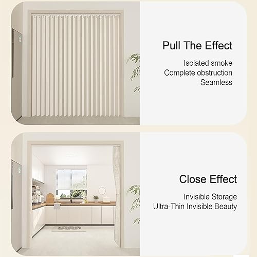 APMOE Rideaux de Porte de Style Accordéon pour Portes, Rideau Porte Entrée avec Bouton Magnétique Anti Froid et Chaleur, Rideau Separation de Piece pour Salon et Cuisine(Vert,150x200cm) - Nail Gallerys