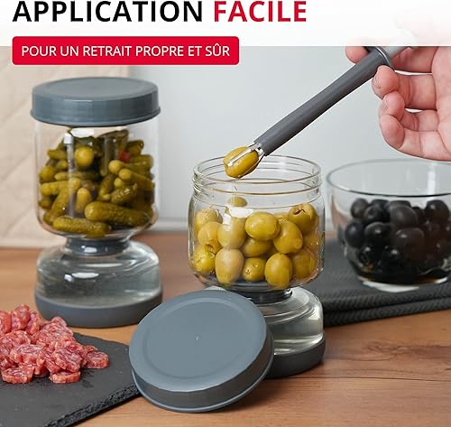 Westmark Pince à olives, en acier inoxydable, pour olives, concombres et cornichons, mini pinces de cuisine innovantes pour buffet et fête, noir, 16,5 cm - Nail Gallerys
