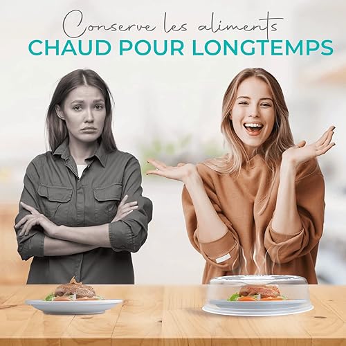 Couvercle pour micro-ondes et four avec sortie de vapeur, ustensile de cuisine, parfait pour les petits et grands micro-ondes petits et grands, en plastique 0 % BPA - Nail Gallerys