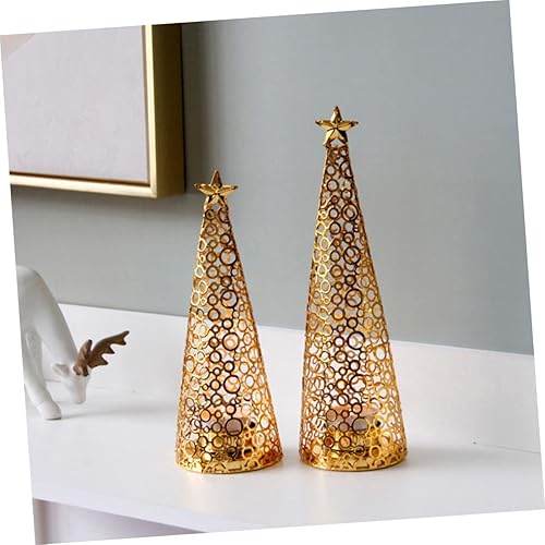 ABOOFAN Chandelier De Noël Décorations De Bureau De Noël Chandelier Rustique Photophore De Noël Bougeoir en Métal Bougies De Table Rétro Décor Métal Bougie Stand Cadeau De Noël Bien - Nail Gallerys