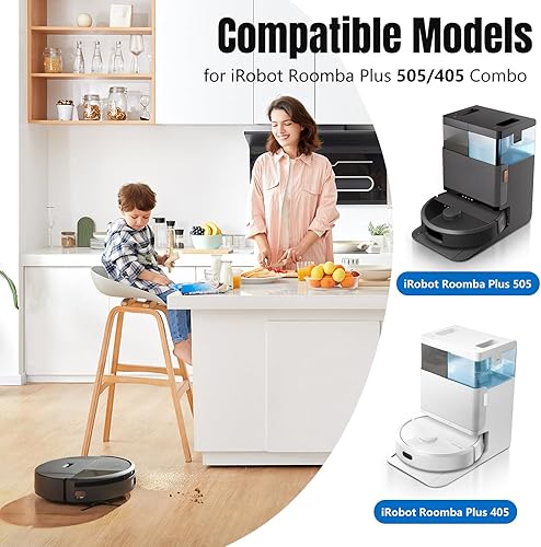 Odashen 23 pièces de rechange pour iRobot Roomba Plus 505/405, 2 brosses principales, 6 brosses latérales, 4 filtres, 5 chiffons de serpillère, 4 sacs à poussière, 2 brosses de nettoyage - Nail Gallerys