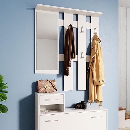 Vicco Vestiaire Billy, Blanc/Sonoma, 25 x 191 cm - Nail Gallerys