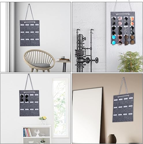 Rangement pour Organisateur de Lunettes de Soleil - 12 Fentes en FeutreOrganisateur de Lunettes de Poche Mural Résistant à la Poussière, Lunettes de Soleil Sac de Rangement, - Nail Gallerys