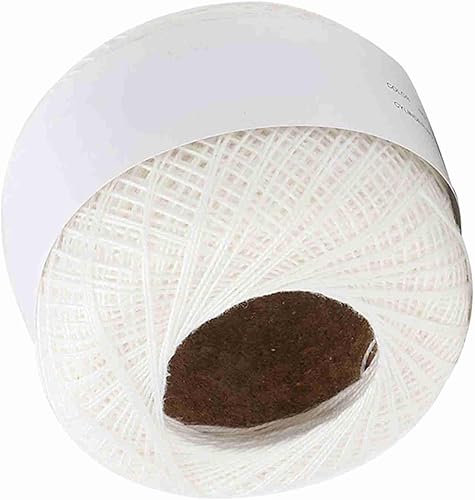 Hyuduo Fil de coton populaire pour le crochet et la dentelle - Fil à tricoter à la main - Soie fine d’été - Ligne fine et légère (6601 Blanc neige) - Nail Gallerys