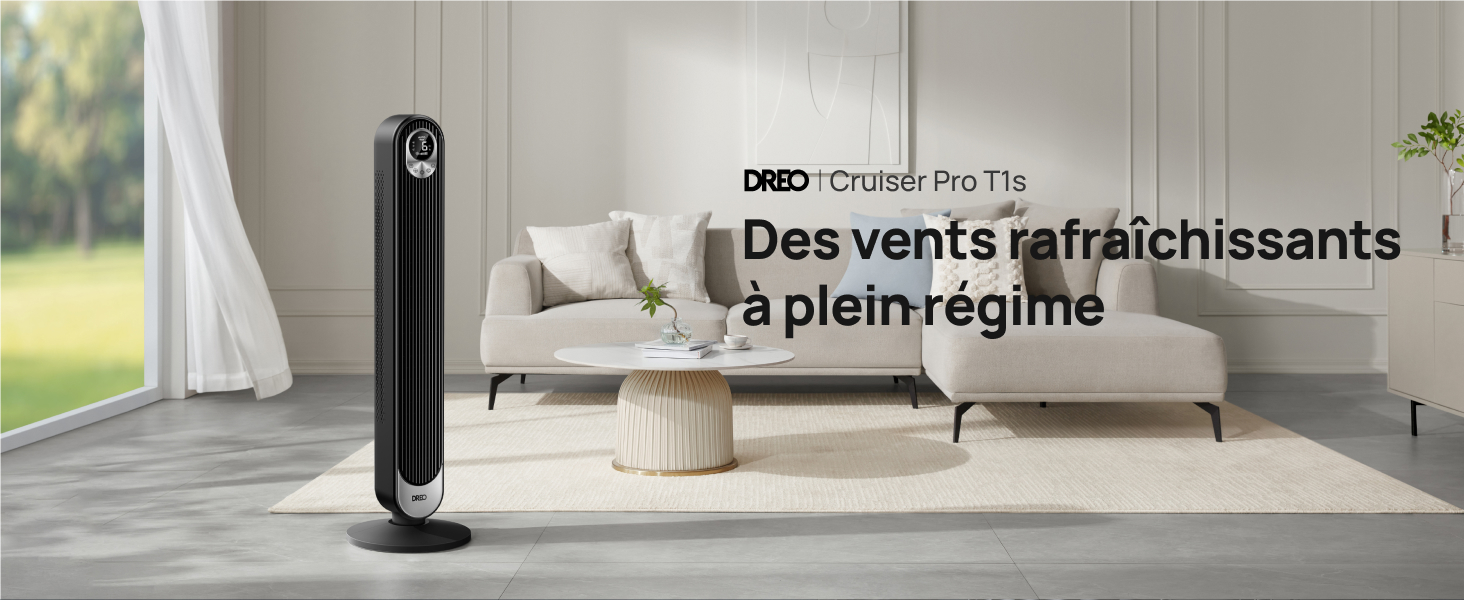Dreo Ventilateur Colonne Silencieux avec Alexa