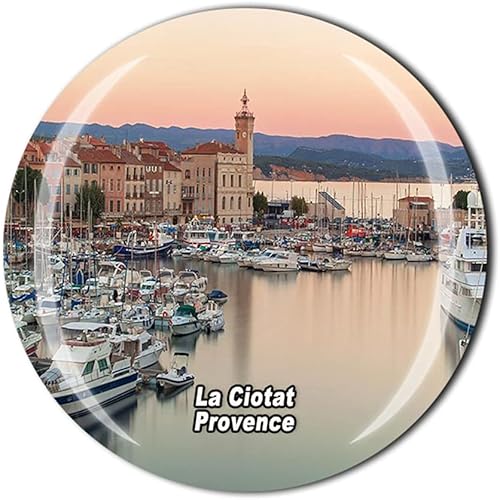 Aimant de réfrigérateur La Ciotat Provence France - Souvenir touriste en cristal - Collection cadeau magnétique pour réfrigérateur - Nail Gallerys