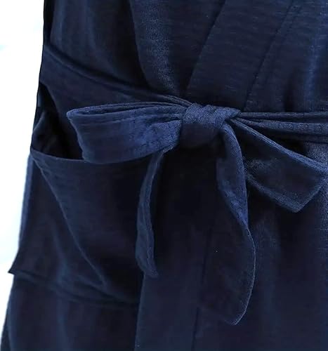 Octopus F5727 Peignoir piqué gaufré pour femme avec 2 poches – Capuche – Ceinture – Certifié Ökotex Standard 100 en 100 % coton - Nail Gallerys