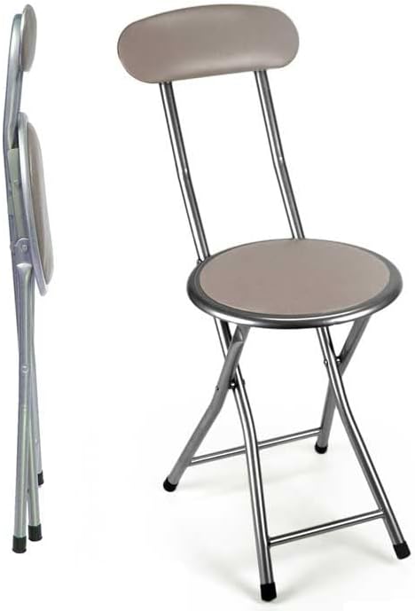 EDITACASA Tabouret pliant fin avec dossier, hauteur assise 45 cm, couleurs assorties pour intérieur, salle à manger, salon, cuisine, bureau - Nail Gallerys