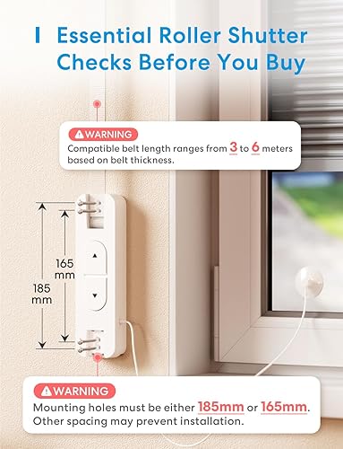 Meross Matter Enrouleur de Sangle Connecté, Enrouleur Volet Roulant (max. 45 kg, 6 m²), Compatible avec HomeKit Alexa et Google Home, Commande Vocale et Contrôle à Distance - Nail Gallerys