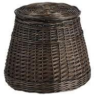 e-wicker24 Pouf de Rangement Coffre de Rangement, Panier rond avec couvercle en osier naturel, panier de rangement, coffre en osier, panier maison (Naturel) - Nail Gallerys