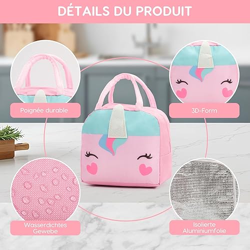 Sac Isotherme Repas Enfant, Les GarçOns Et Les éTudiants, Cartoon Repas Portable éTudiants Sac Isotherme (Poney Rose) - Nail Gallerys