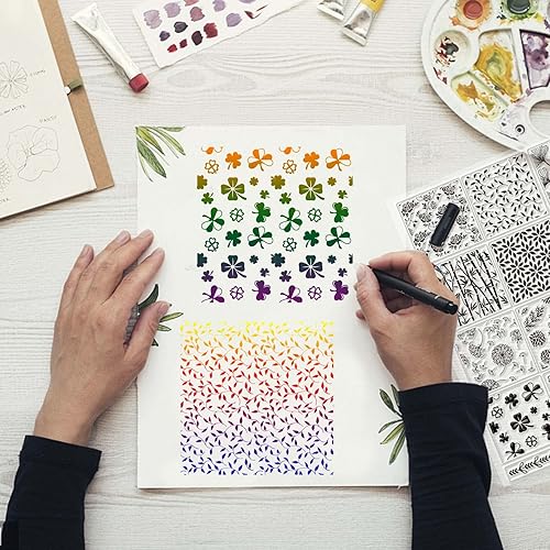 GLOBLELAND Timbres Transparents de Fond de Texte Vintage pour Bricolage Scrapbooking Rose Fleur et Oiseau Timbres Transparents en Silicone Timbres Transparents pour la Fabrication de Cartes - Nail Gallerys