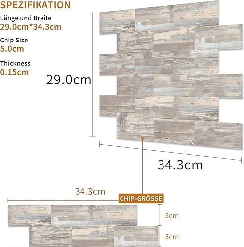 LZQ Lot de 10 feuilles d'autocollants pour carrelage de cuisine - Étanche - Pour protection anti-éclaboussures - Pour crédence de cuisine ou salle de bain (type F) - Nail Gallerys