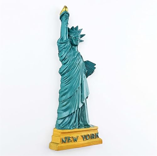 Aimant de réfrigérateur 3D Statue de la Liberté New York USA Souvenir Aimant de réfrigérateur Décoration peinte à la main Artisanat - Nail Gallerys