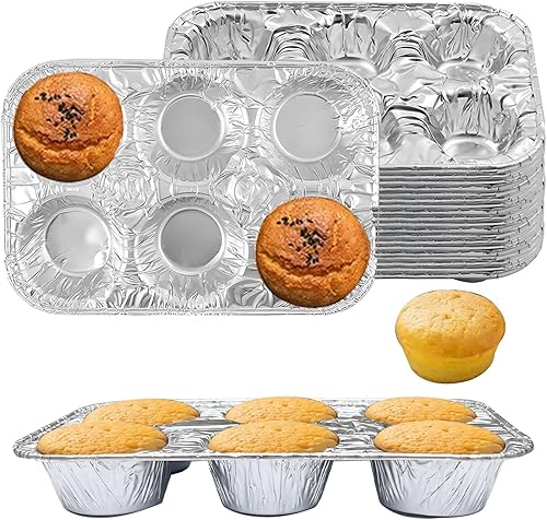 Kaishuai Lot de 10 moules à gâteau ronds Aluminium Plaque à Muffins Anti-adhésif Moule à Pâtisserie pour Muffins,Cupcakes,Brownies,Pudding 7×5×3.2cm - Nail Gallerys
