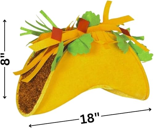 Amscam 849651 Taco Party-hats, taille unique, Multicolore - Nail Gallerys