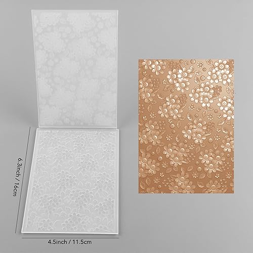 OTCRAFT Pochoirs de gaufrage 3D pour fabrication de cartes, pochoir de gaufrage pour bricolage, scrapbooking, album photo, cartes, loisirs créatifs, décoration, 16 x 11,5 cm (L x l) - Nail Gallerys