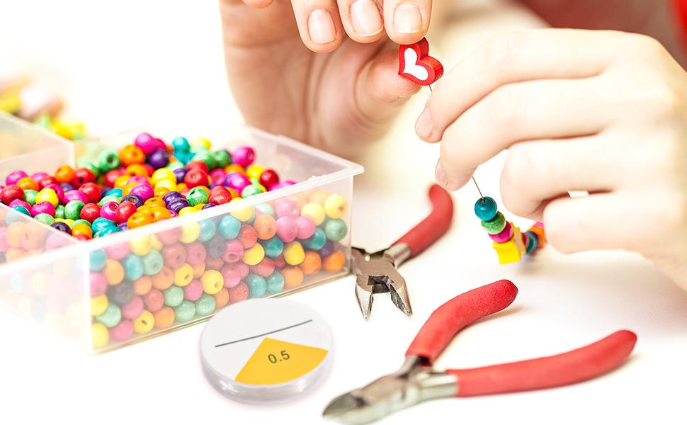 TRIXES Clear Elastic Spool 0.5mm Strong & Stretchy Cord for Beading & DIY Jewellery Making