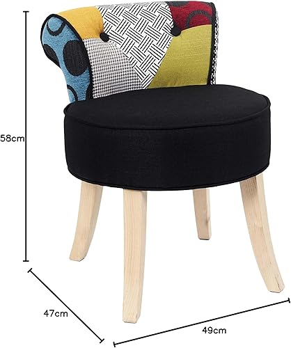 Tabouret Eleonor Patchwork Home Deco Factory - Nail Gallerys