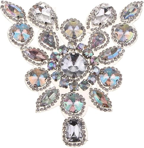 zalati Applique en strass en cristal à coudre pour robe de mariée - Nail Gallerys