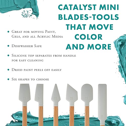 Princeton Art & Brosse en Silicone Catalyst Mini Lame Tool-White M-05 - Nail Gallerys