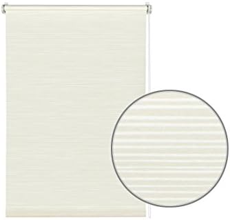 GARDINIA Store Enrouleur à Coller ou Clipser avec Motif Feuilles, Store pour Lumière du Jour, Opaque, Kit de Montage Inclus, Store Décor EASYFIX, Blanc/Nature, 45 x 150 cm (LxH) - Nail Gallerys