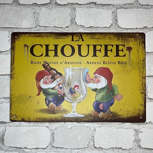 PLAK2L -Plaque Métal Vintage Décorative Chouffe 432-30x20cm - Nail Gallerys