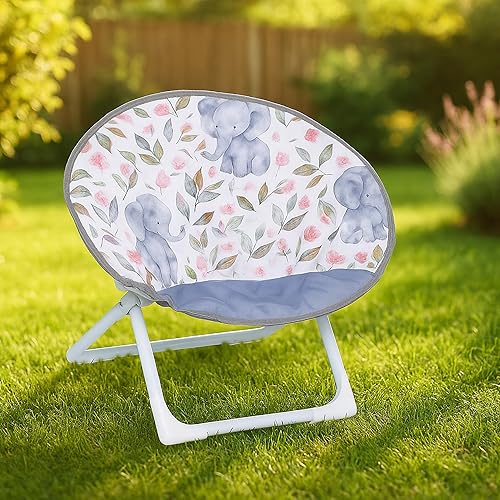 Relaxdays Fauteuil pour Enfant, Pliant, éléphants, HLP : 47 x 50 x 48 cm, pour intérieur ou extérieur, Multicolore - Nail Gallerys