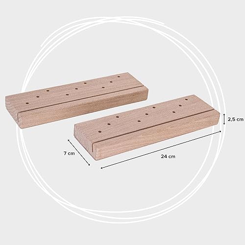 CAWI Porte-cartes long - Barre photo en bois - Grand support pour photos - Fabriqué en UE - Nail Gallerys