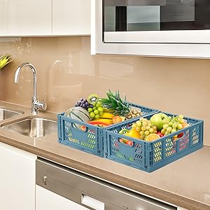 Panier de rangement pliable pour la cuisine.