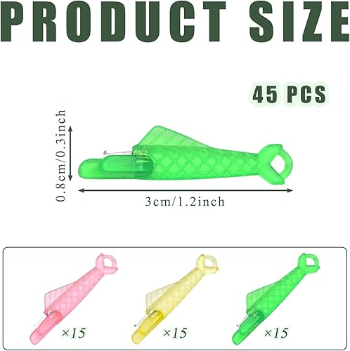 SYEYCW 45 Pièces Enfile-Aiguilles pour Couture, Enfile Aiguille Machine à Coudre à Bouche de Poisson, Plastique DIY Enfile-Fil, Enfile Aiguille Machine à Coudre, pour Coudre à Main & Quilting Craft - Nail Gallerys