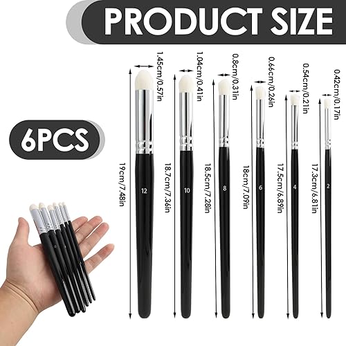 Ensemble de pinceaux secs de qualité supérieure pour peinture miniature, pinceaux en laine pour les petits détails, les modèles miniatures parfaits pour les techniques de brossage à sec - Nail Gallerys