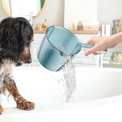 Tasse pour salle de bain, pichet de bain, tasse de bain transparente, tasse de bain avec long manche robuste, louche à eau, cuisine, tasse de bain pour bain, cuisine, fruits, salle de bain, 24 x 14 x - Nail Gallerys