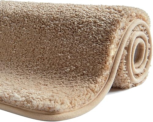 SFLXO Tapis de bain - 80 cm x 50 cm - Antidérapant - Lavable en machine - Doux - Absorbant l'eau - En microfibre - Turquoise - Réutilisable - Nail Gallerys