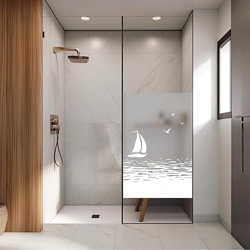 Wandtattoo Loft Film anti-regards, motif bulles de bulles, dimensions au choix, en noir ou blanc, film adhésif pour portes en verre de douche, paroi de douche, film adhésif pour cabine de douche - Nail Gallerys