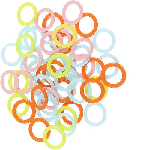 Centitenk 100 pièces en Plastique Ronde Multicolor Tricotage Crochet de Verrouillage Marqueurs de Verrouillage Stitch Anneaux Clips Aiguille - Nail Gallerys