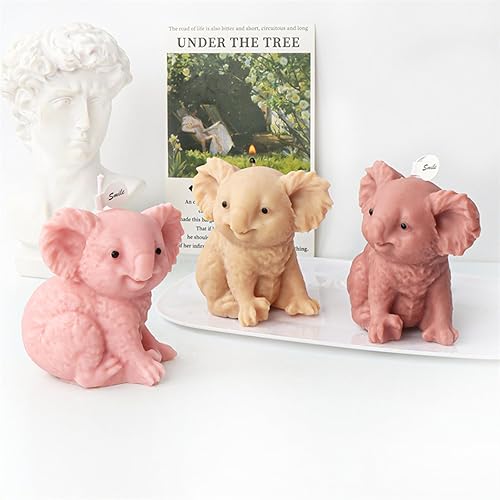 Xidmold Moule en silicone 3D Koala - Moule à bougie - Pour fondant, bougie de soja, savon, sculpture en plâtre, résine époxy, artisanat - Nail Gallerys