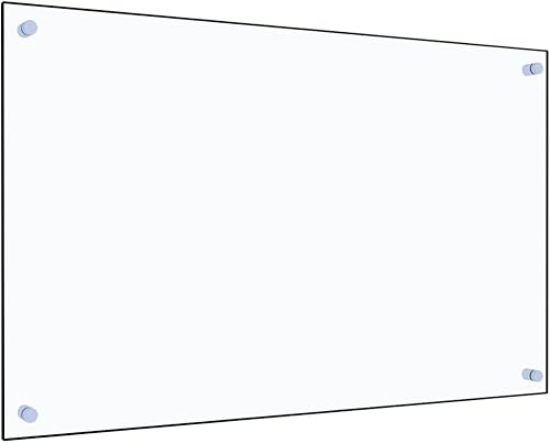 Crédence de Cuisine en Verre, Fond de Hotte Protection Contre éclaboussures Dosseret de Cuisine Transparent 80x50 cm Verre trempé - Nail Gallerys