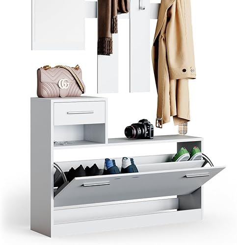 Vicco Vestiaire Billy, Blanc/Sonoma, 25 x 191 cm - Nail Gallerys