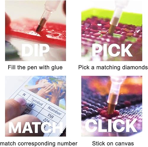 Bimkole Diamond Painting 5D DIY Diamant Peinture Train Arbre Bricolage Plein Forage Cristal Strass Peinture Décor à La Maison 30 * 40 cm(y5-257) - Nail Gallerys