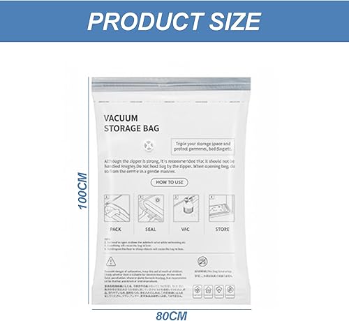 Culinavog Sacs de Rangement Sous Vide Aspirateur, Lot de 4 Housses de Rangement Sous Vide, avec Pompe Manuelle, Housse Sous Vide Reutilisable pour Vêtements, Couettes, Literie, Oreillers - Nail Gallerys