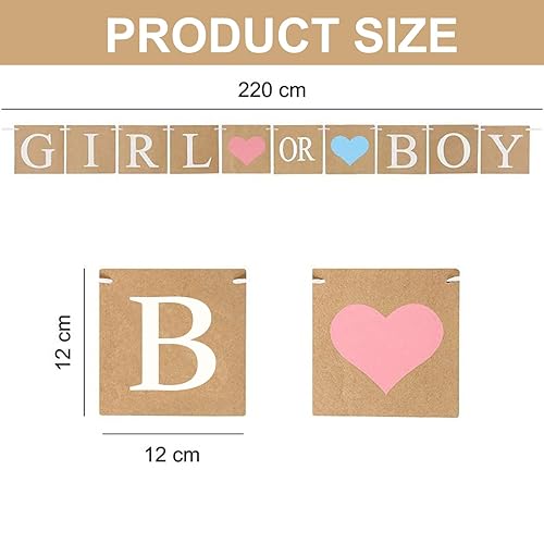 BOY OR GIRL Bannière Décorations de fête prénatale, révélation du sexe Guirlande de fanions Drapeau Fond Bébé Sexe Spectacle Fête Cadeaux d'invités Grossesse Annonce Fond - Nail Gallerys